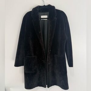 Zara Black Faux Fur Coat | Elegant Winter Outerwear
